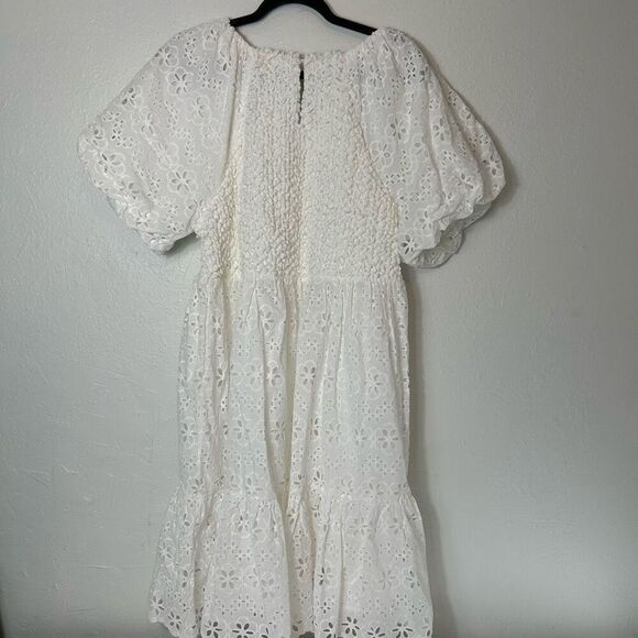 English factory NWT premium knit and embroidery combo dress eyelet size large - Picture 5 of 14